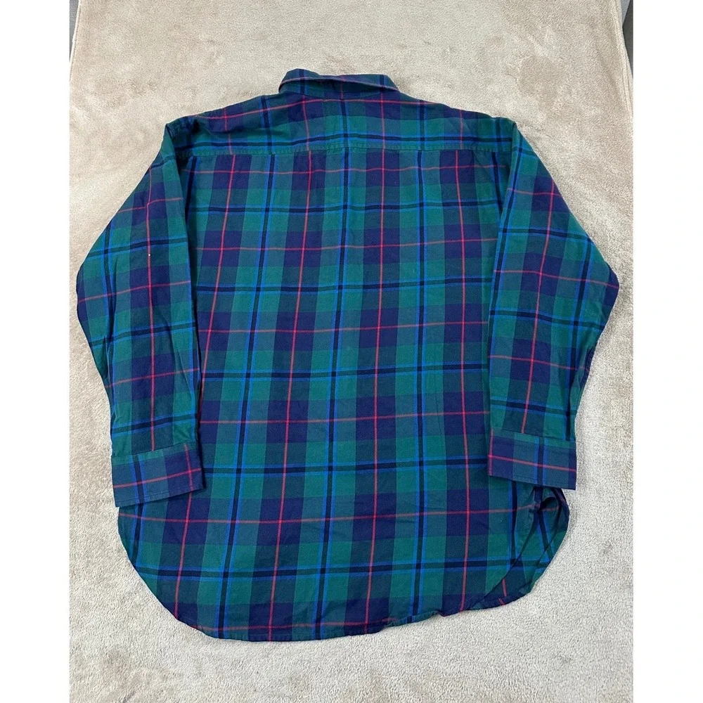 Lauren Ralph‎ Lauren Black Label Beaded Shirt Women XL Green Long Sleeve EUC